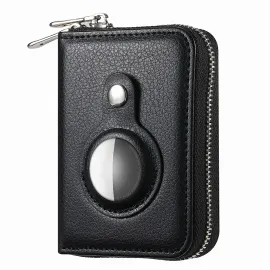 AirTag Plånbok med RFID-Skydd – Svart Plånbok med AirTag-Hållare