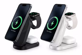 3-i-1 Trådlös Laddningsstation – MagSafe för iPhone, Apple Watch & AirPods