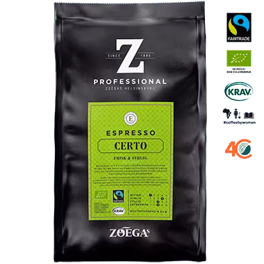 Zoégas Espresso Certo Hela Bönor 8x500g
