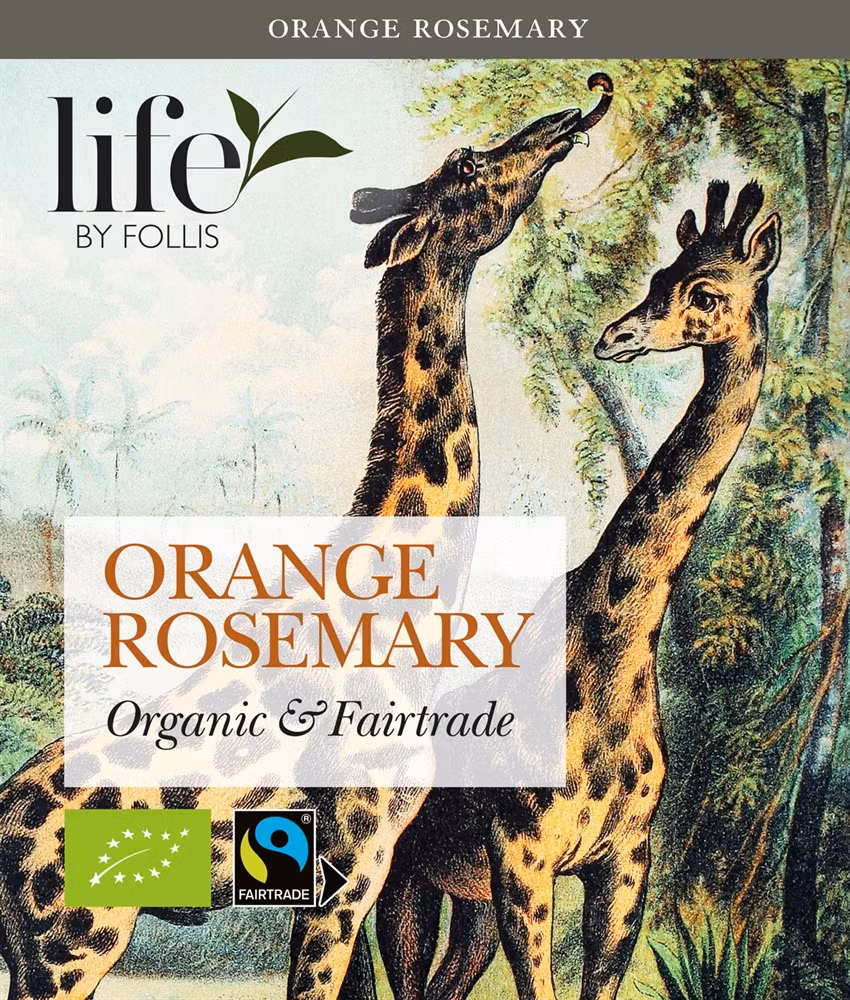 Apelsin Rosmarin, Svart te, Life by Follis Eko Fairtrade, 6 x20 påsar
