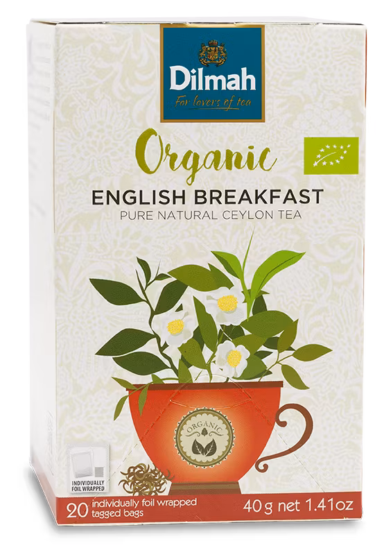 English Breakfast, Svart te, Dilmah Organic, 20 påsar