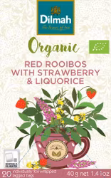 Jordgubb Lakrits, Rooibos, Dilmah Organic, 20 påsar