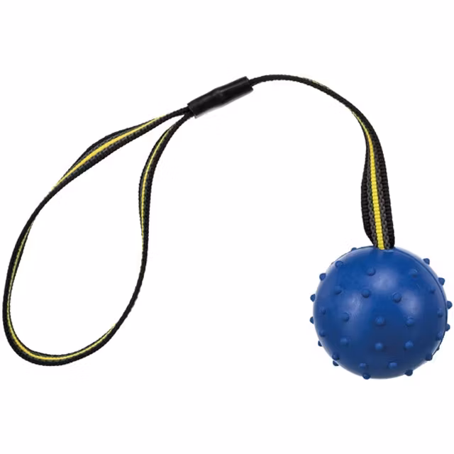 Trixie, sporting boll på nylonband, naturgummi, 6/35 cm