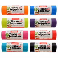 Dogman, bajspåsar m. knythandtag, 50-pack