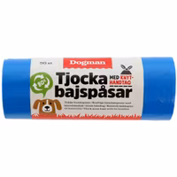 Dogman, bajspåsar m. knythandtag, 50-pack