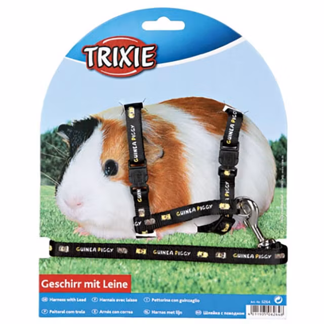 Trixie, marsvinsele m. motiv, svart