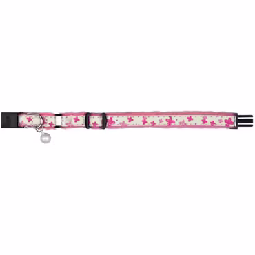 Trixie, kattungehalsband, glow in the dark, rosa