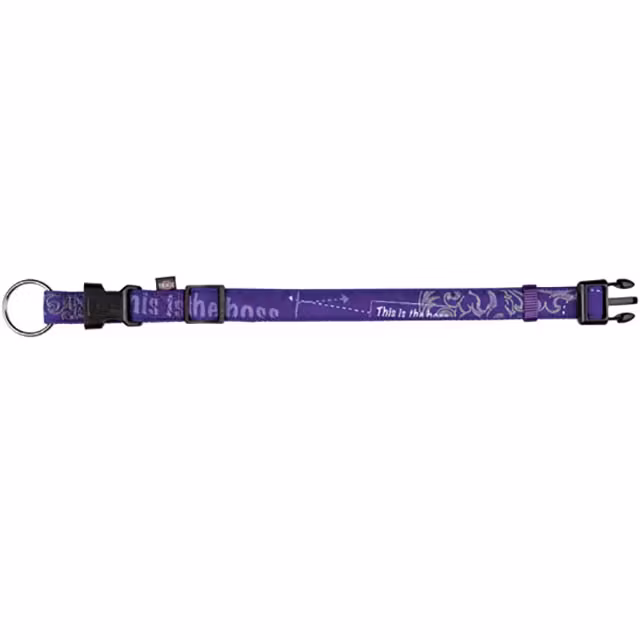 Trixie, halsband, this is the boss, 25mm/40-65cm, lila