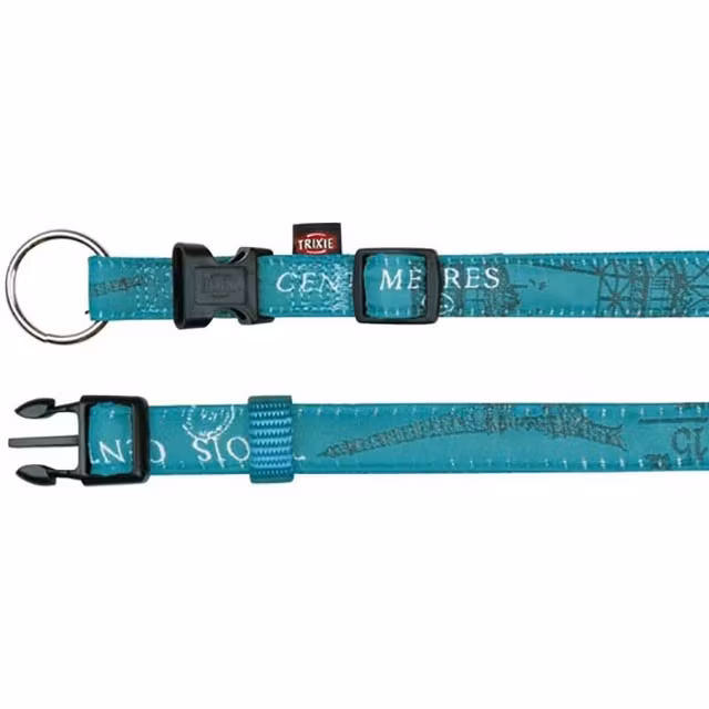 Trixie, modern art paris, halsband, petrol 15-25cm