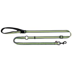 Trixie, joggingbälte, grå/lime, 20mm/133-180cm