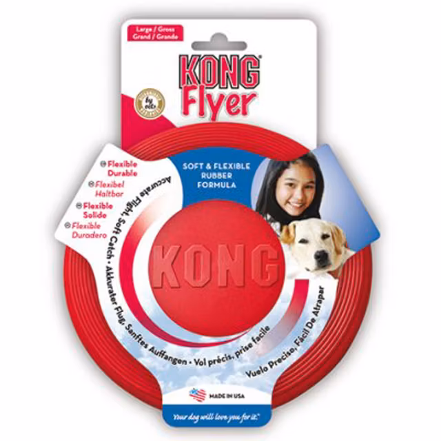 Kong flyer, 23cm, röd, large