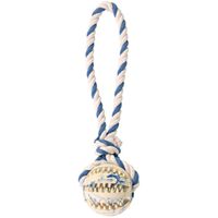 Trixie, DENTAfun Gummiboll i bomullsrep 7/24 cm, mintfärg