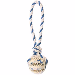 Trixie, DENTAfun Gummiboll i bomullsrep 7/24 cm, mintfärg