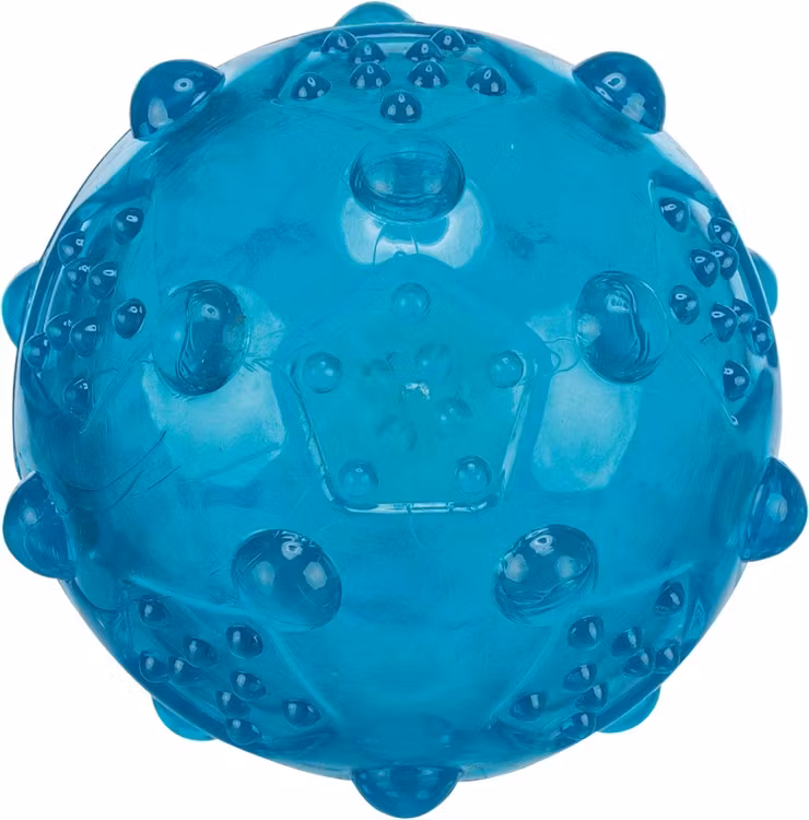 Trixie, boll i gummi m. ljud, petrol, 8cm
