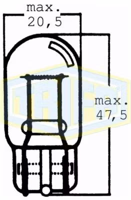 Glödlampa, 21W W3X16D, 12 V