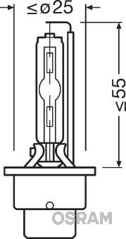 Glödlampa, Xenon Original, D2S, Osram