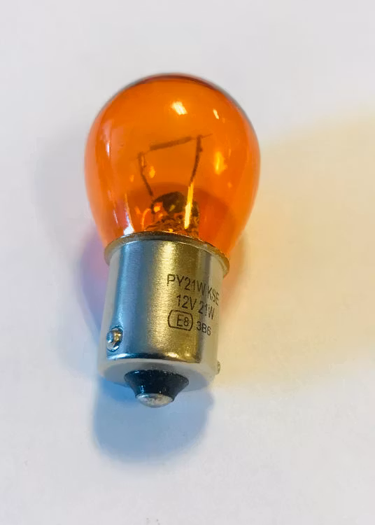 Glödlampa, Orange 21W, BAU15S, 12V