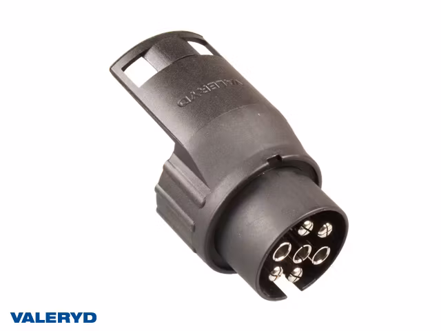 Stickpropp, adapter kort 7-13 pol. Svart, Valeryd