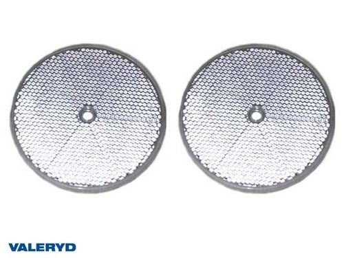 Reflex, Rund, 80 mm, Vit (2-pack)