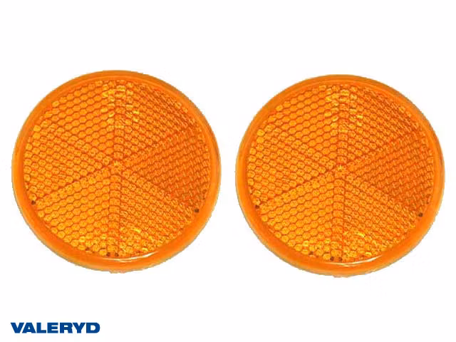 Rund reflex, gul, 60 mm (2-pack)