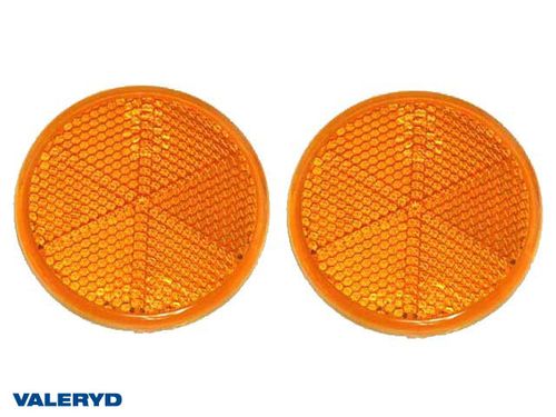 Rund reflex, gul, 60 mm (2-pack)