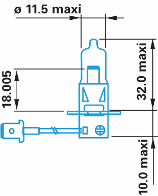 Glödlampa, H3, 12 V, 55W, Berner