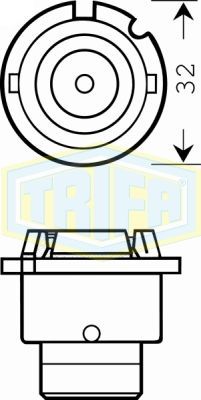 Glödlampa D2R, 35W, P32d-3, Trifa