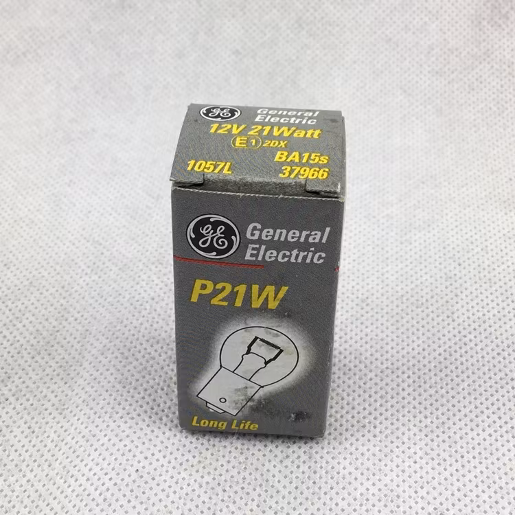 Glödlampa,  21W, BA15s,12V, Long life, GE