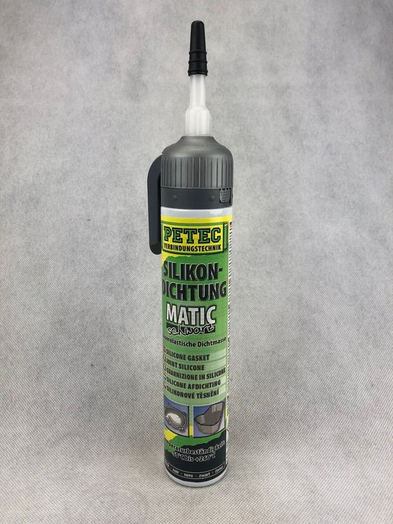Högtemperatursilikontätning, Petec, 200 ml, Svart
