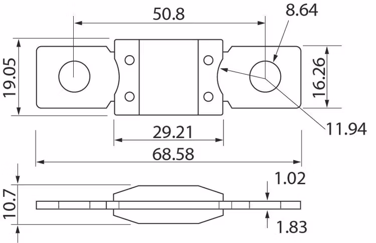 Säkring Mega 225 A pinpack, 193302
