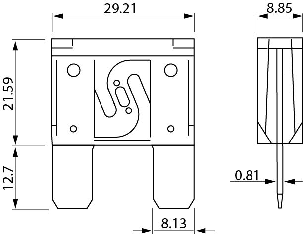 Säkring, MAXI Bladsäkring 20 A pinpack, 193286