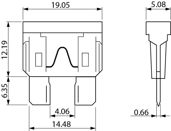 Säkring, ATO Bladsäkring 20A, pinpack, 10-pack, 193281