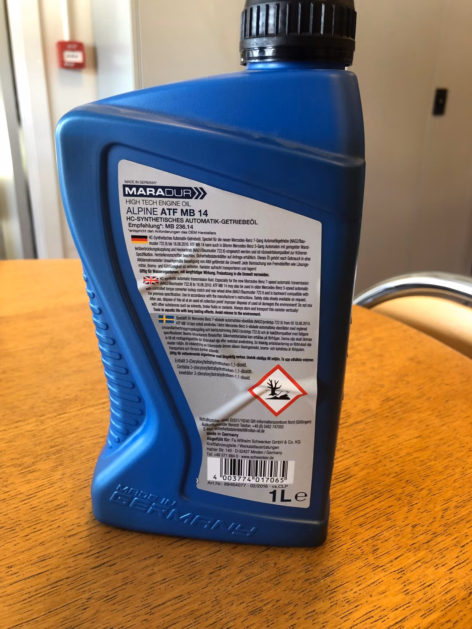 Maradur, Växellådsolja Alpine ATF MB 14, 1 liter