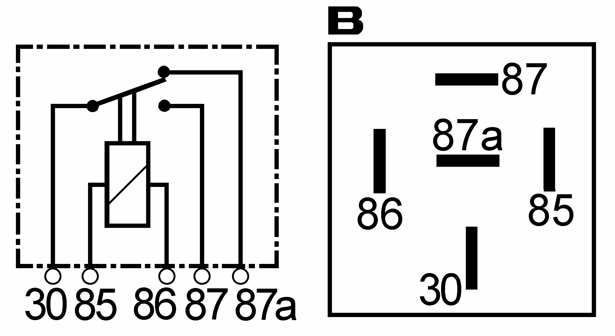 Relä - mini, 12 V, 15/40 Amp
