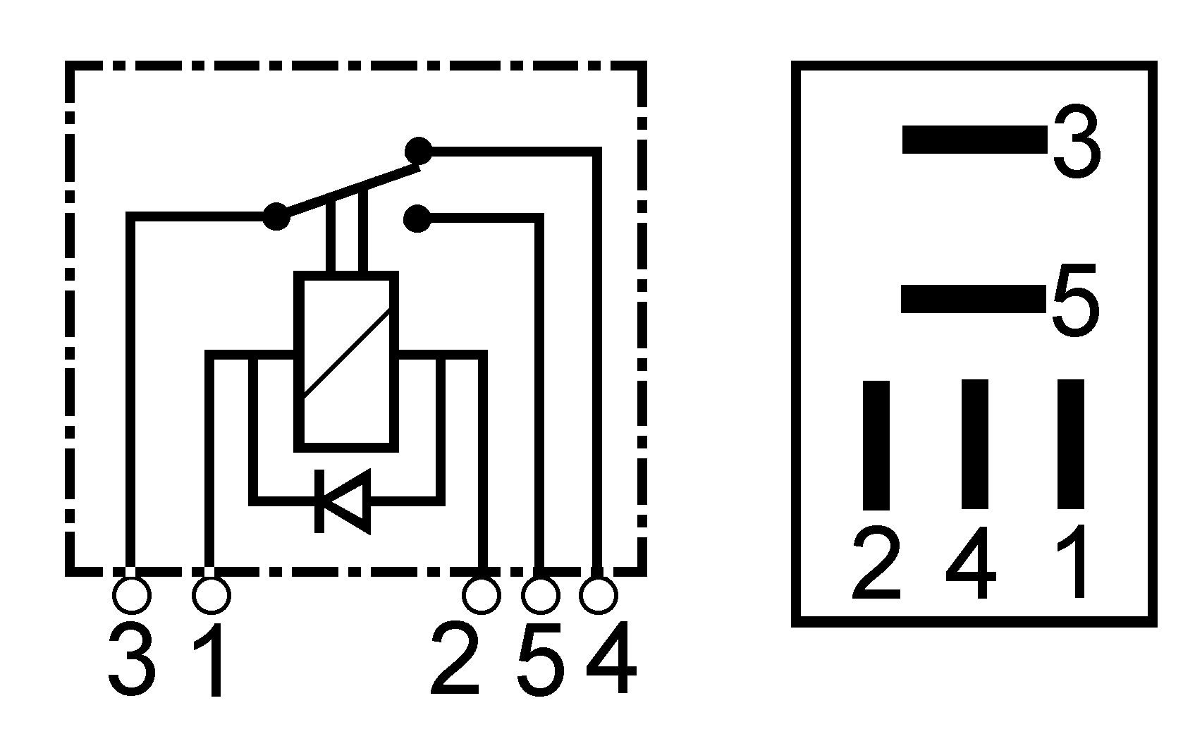 Relä - Micro, Växel, 12 V,  15/25 A