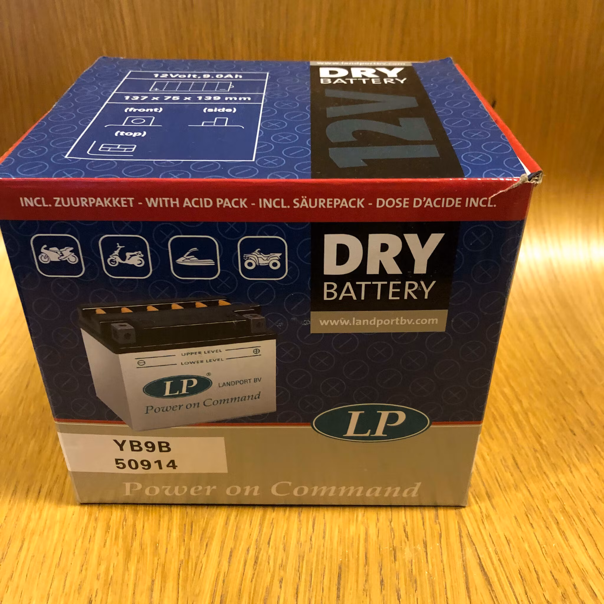 Batteri, LP Dry Batteri 12V, 9 A
