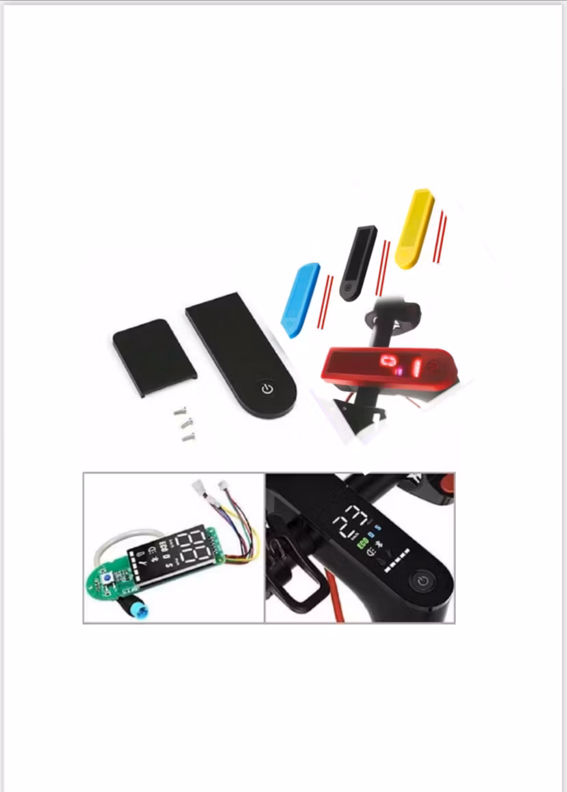 Uppgraderad Dashboard Display M365 Pro med Vattentätt Silikonfodral