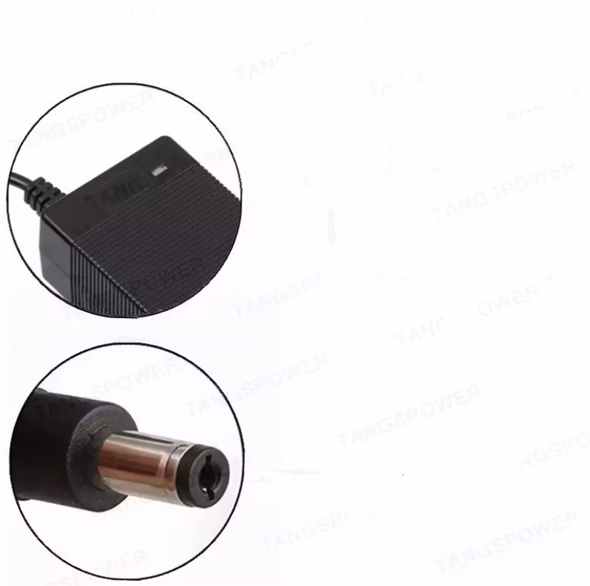 Laddare till Elscooter DC 5.5x2.1för 13S 48V Li-ion batteri