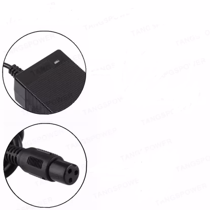 Laddare till Elscooter 8mm 3-Stifts GX12 54.6V 3A för 13S 48V Li-ion batteri