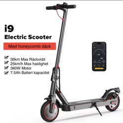 iScooter i9 elektrisk skoter 7,5Ah elektrisk sparkskoter 350W hopfällbar skoter 30km/h Vuxen eScooter med APP