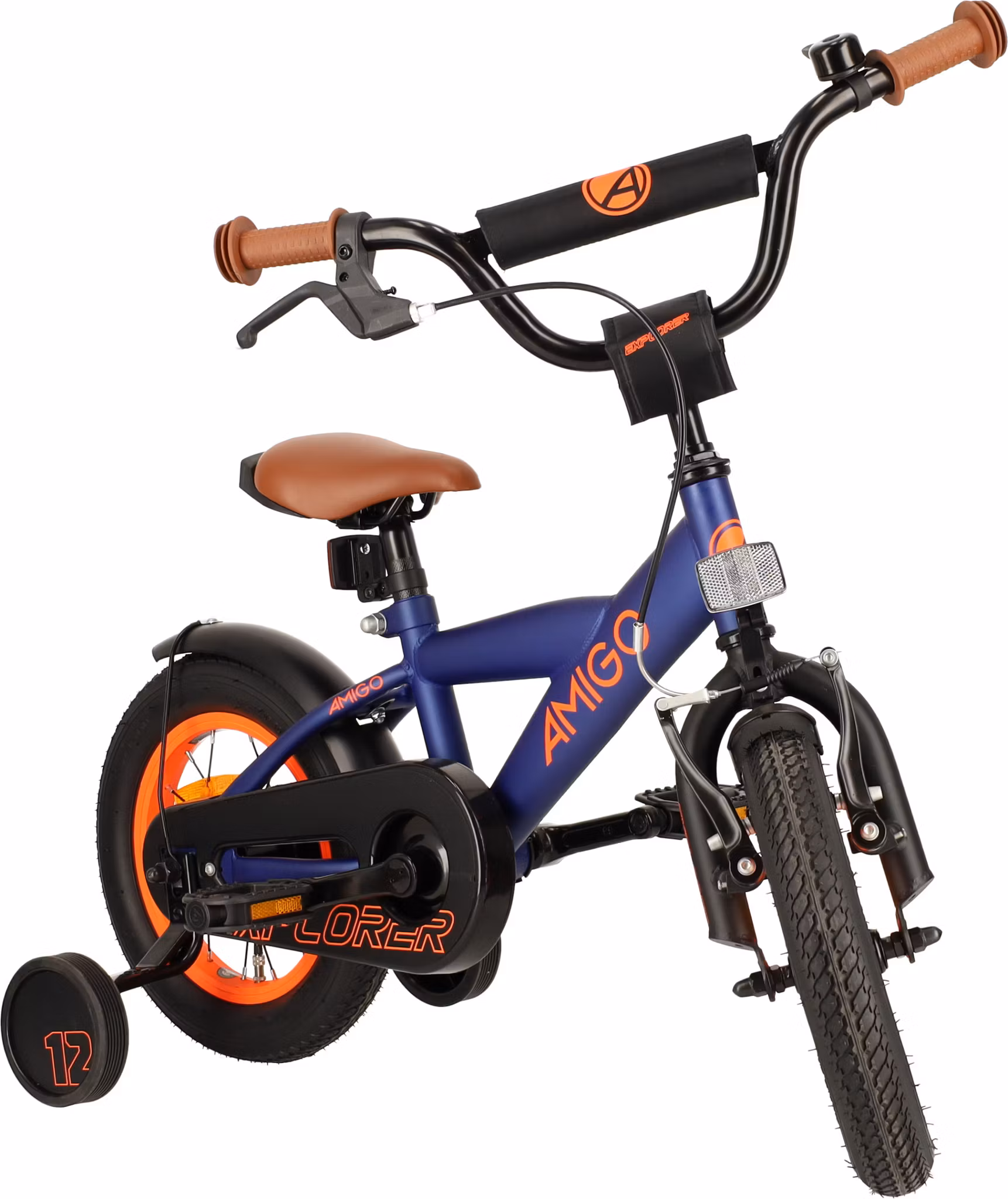 AMIGO Explorer 12 tum pojkar Coaster Broms blå/orange
