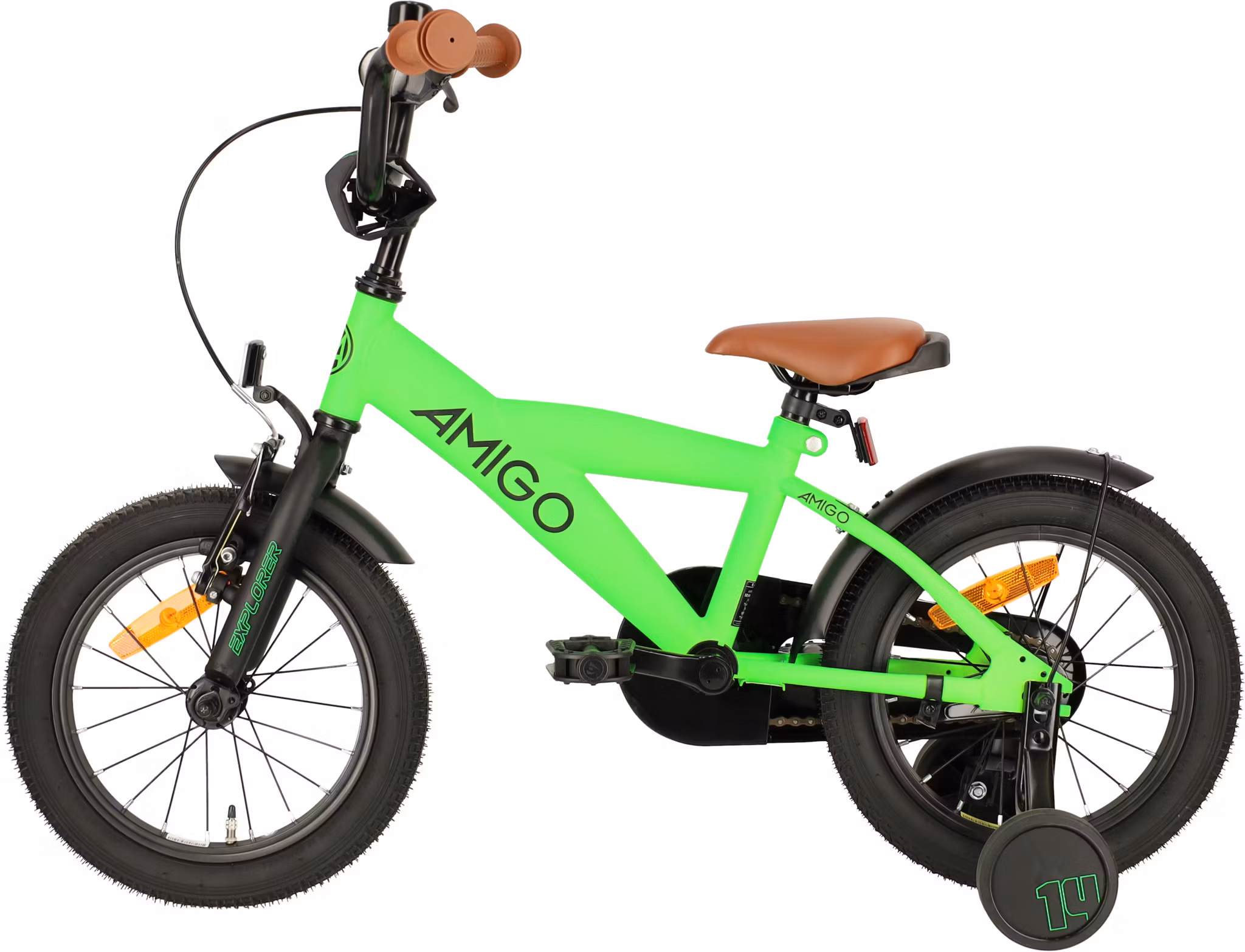AMIGO Explorer 14 tum 21,5 cm pojkar Coaster broms Grön/Svart