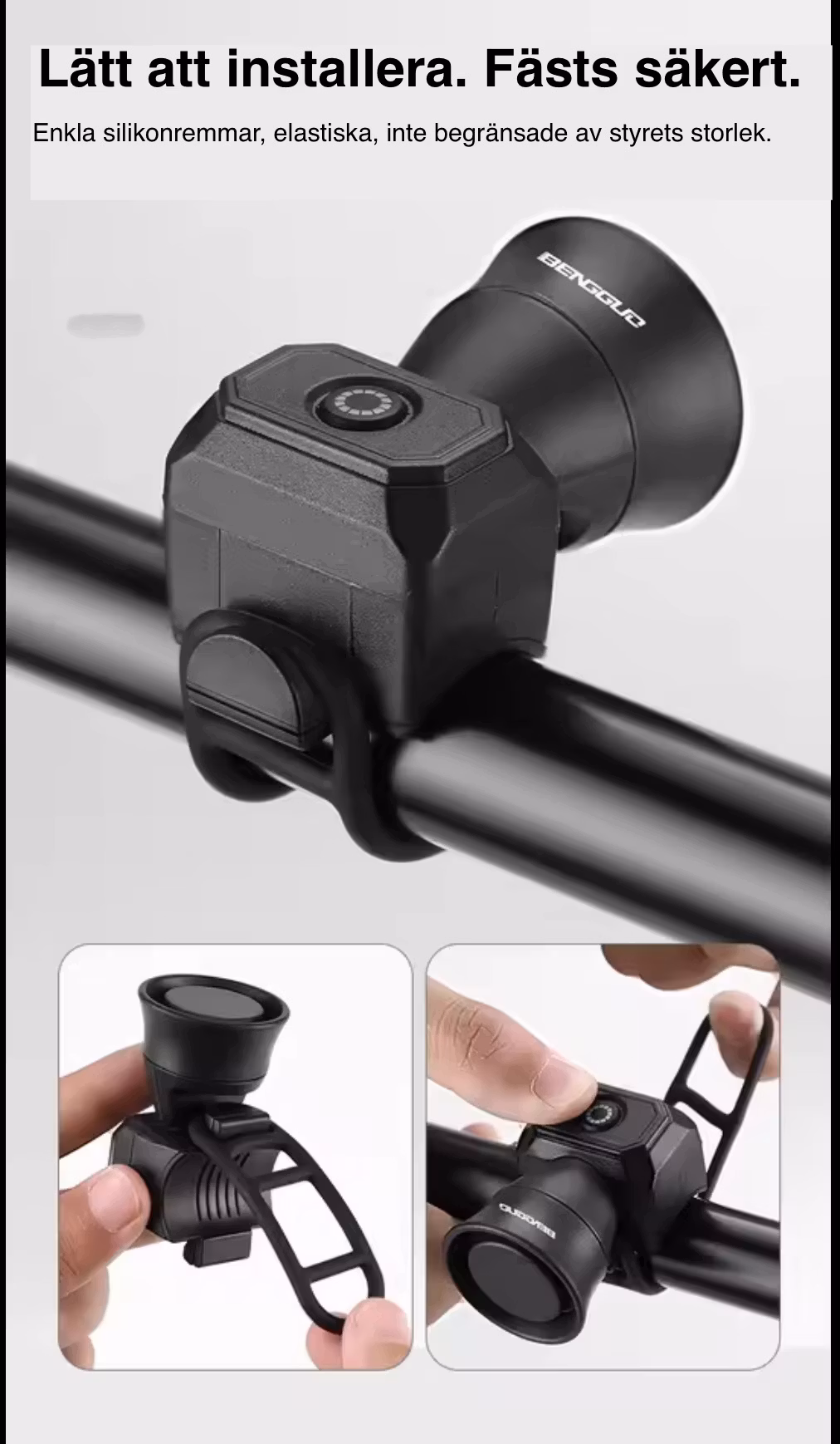 Cykelhorn Mountainbike Mini USB-laddning Vattentät elektronisk cykelklocka