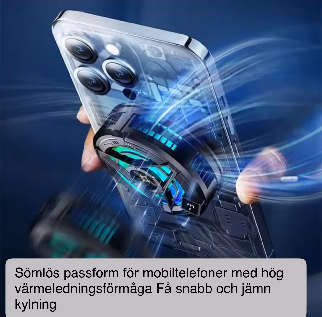 Magnetisk telefonkylare Snabb telefonkylfläkt för iOS Android-telefon
