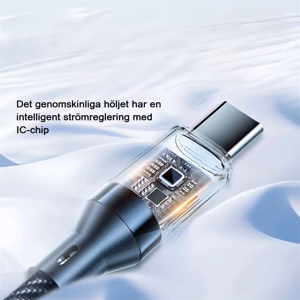 Typ C-kabel Telefon Supersnabb Laddningskabel Med LED-skärm För iPhone 16 15