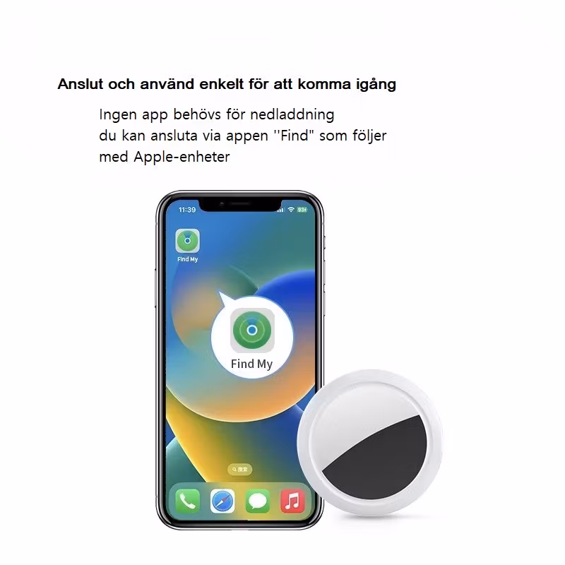 Airtag Bluetooth GPS-spårare IPX 5 Vattentät