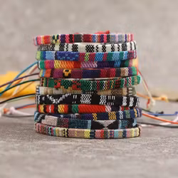 Boho Surfer Beach Armband Set Herr & Dam Flätade Boho Sommararmband Handgjorda Festivalsmycken 12st