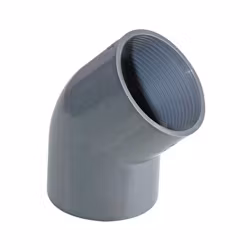 PVC-U Vinkel 45º Ø50 mm lim X (R40) 1½" (1,5 tum) invändig gänga