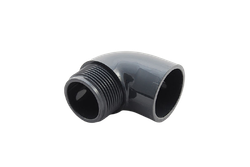 PVC-U Vinkel 90º Ø63 mm lim x 2" utvändig gänga
