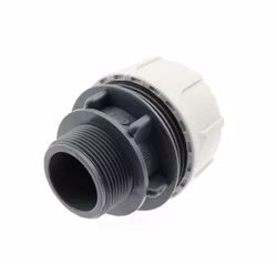 Klämringskoppling för PVC Flex Ø63 mm till R50 (2 tum) utvändig gänga (63mm x 2")